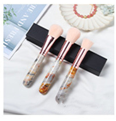 Makeup Brush With Natural Crystal Handle