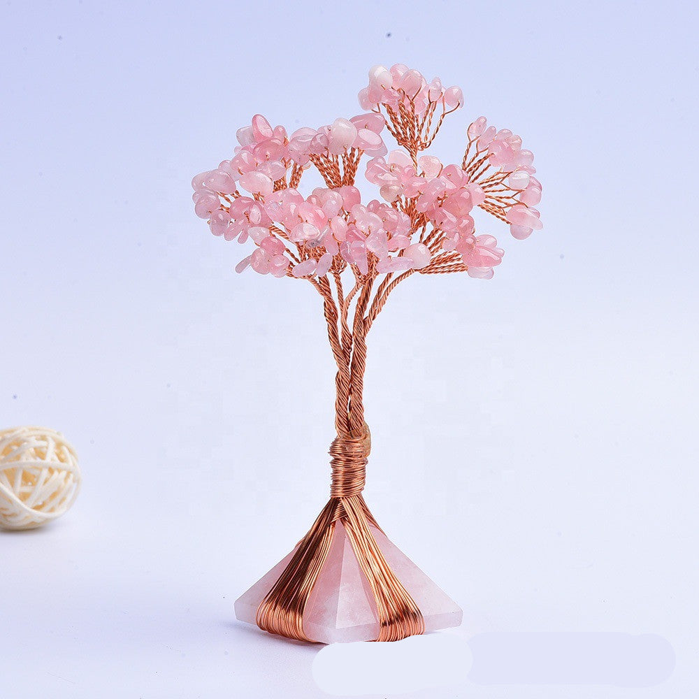 Healing Crystal Tree of Life With Crystal Pyramid Base