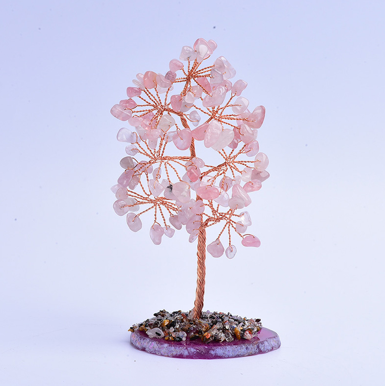 Crystal Tree Of Life with Sliced Agate Base