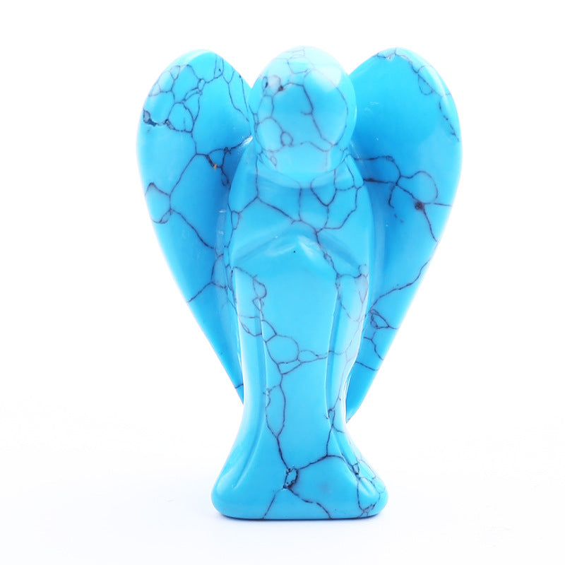 1.5 Inch Carved Crystal Angel Ornament