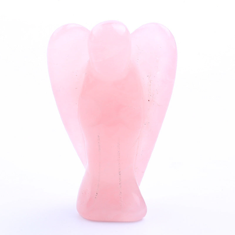 1.5 Inch Carved Crystal Angel Ornament
