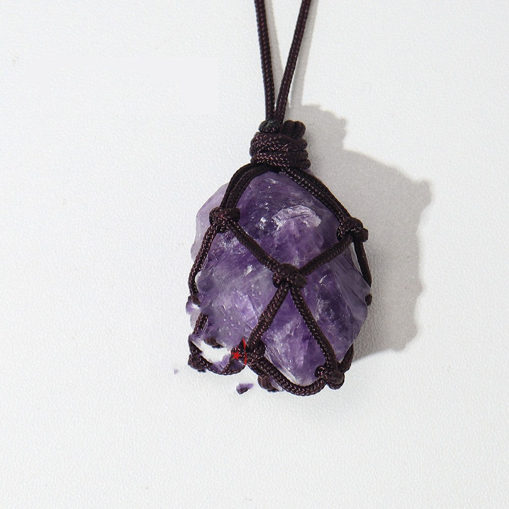 Natural Hand-woven Healing Crystal Necklace