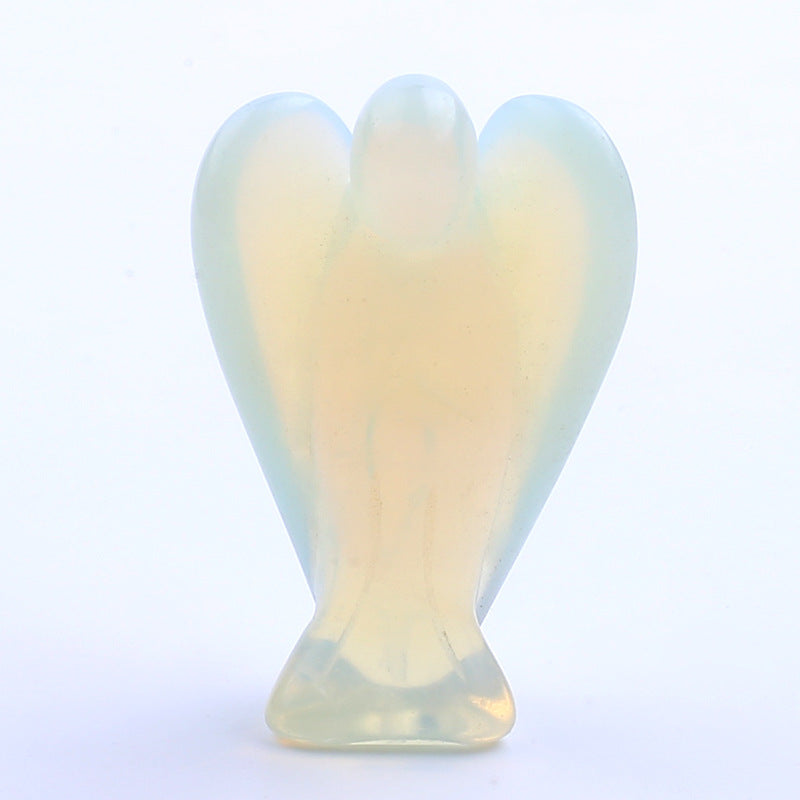 1.5 Inch Carved Crystal Angel Ornament