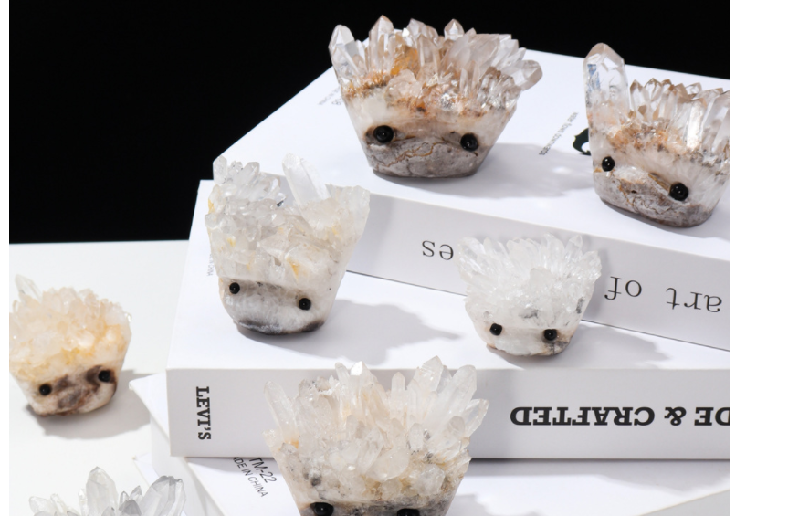 White Quartz Cluster Hedgehog