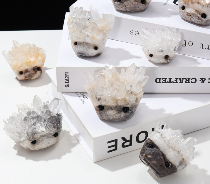 White Quartz Cluster Hedgehog