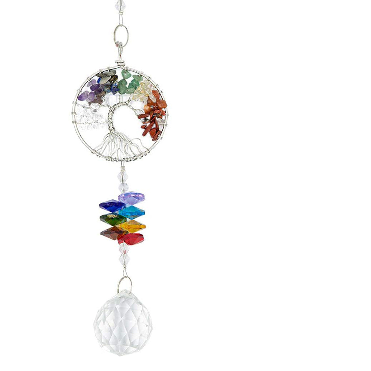 Tree Of Life 7 Chakra Car Hanging Pendant