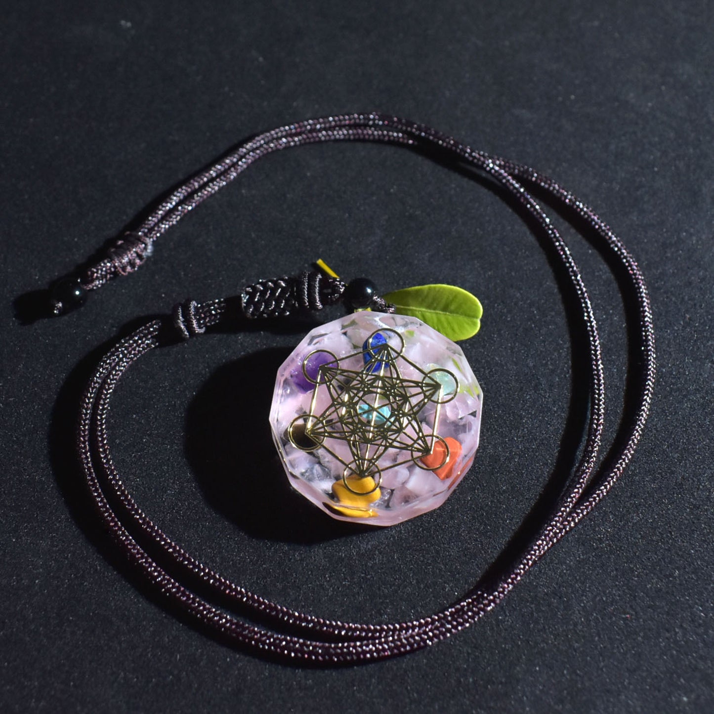 Crystal Seven Chakra Reiki Healing Necklace