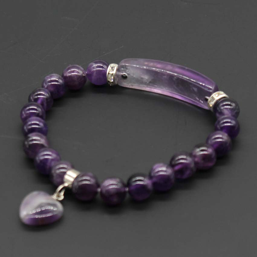 Heart Natural Crystal Bracelet