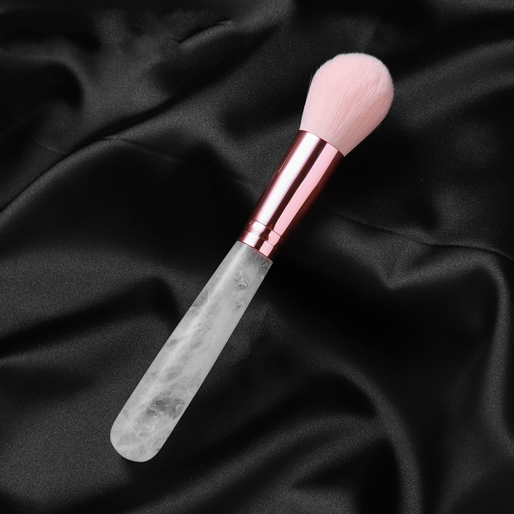 Makeup Brush With Natural Crystal Handle