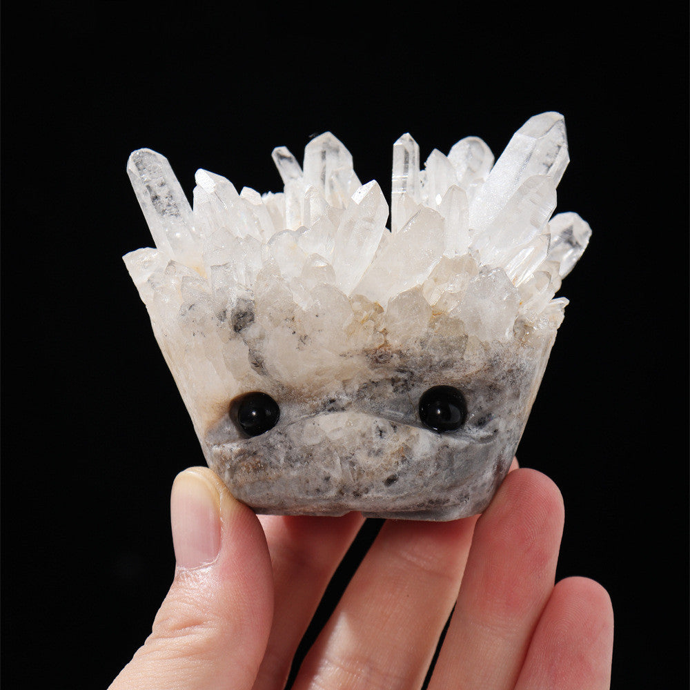 White Quartz Cluster Hedgehog