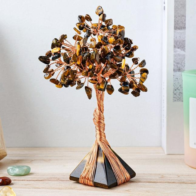 Natural Crystal Tree Of Life On Pyramid Base