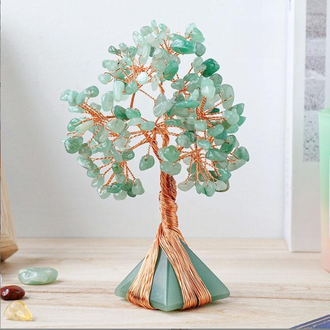 Natural Crystal Tree Of Life On Pyramid Base