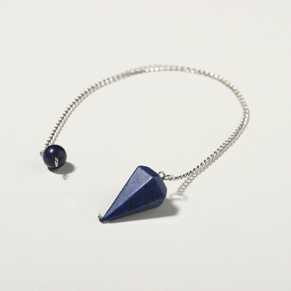 Crystal Hexagonal Faceted Natural Crystal Pendulum