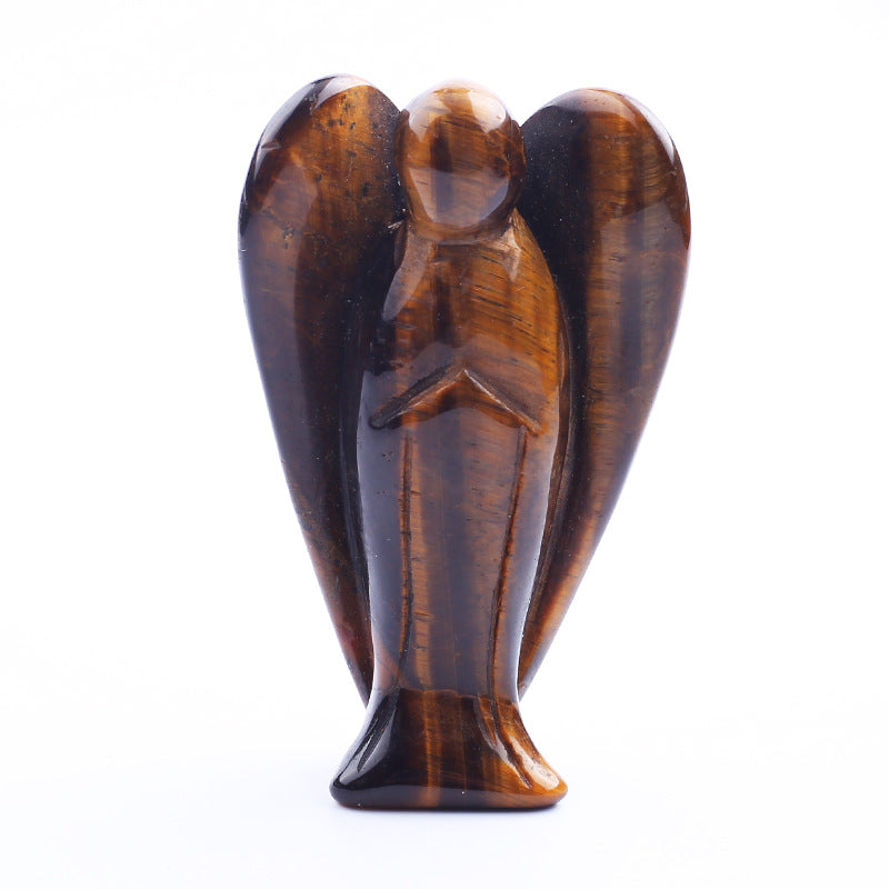 1.5 Inch Carved Crystal Angel Ornament