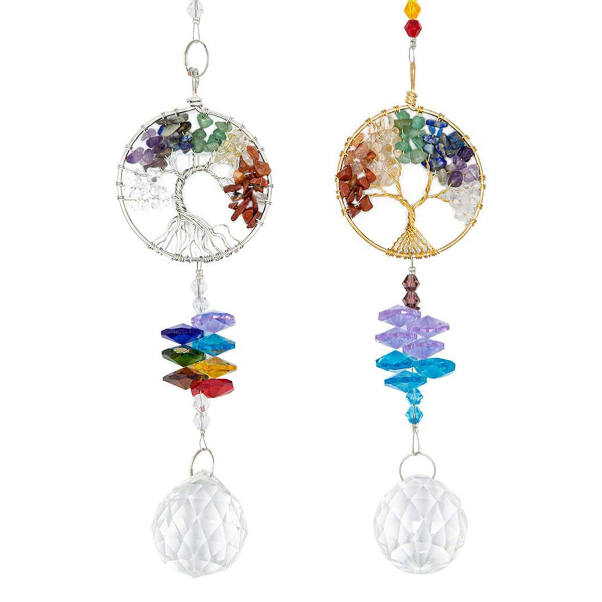 Tree Of Life 7 Chakra Car Hanging Pendant
