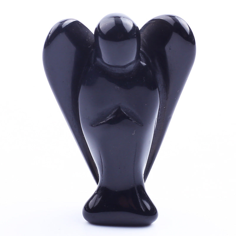 1.5 Inch Carved Crystal Angel Ornament