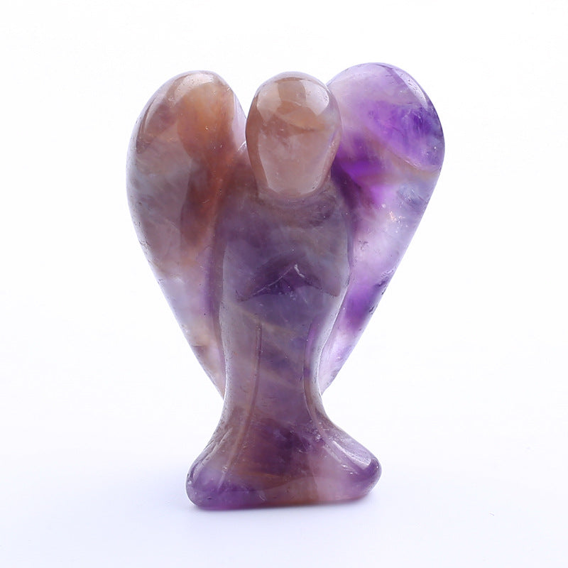 1.5 Inch Carved Crystal Angel Ornament