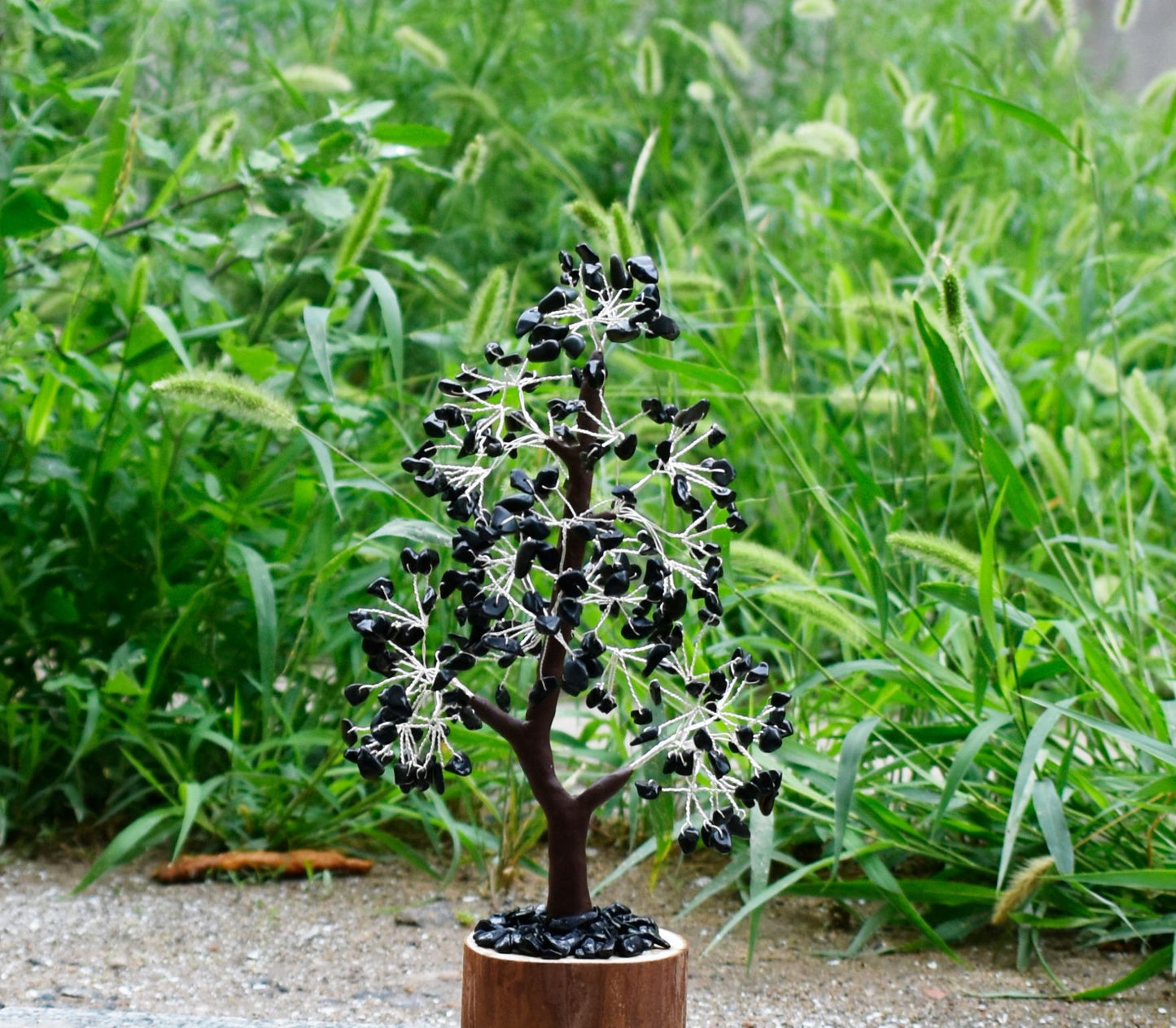 Wood Base Crystal Fortune Tree Of Life