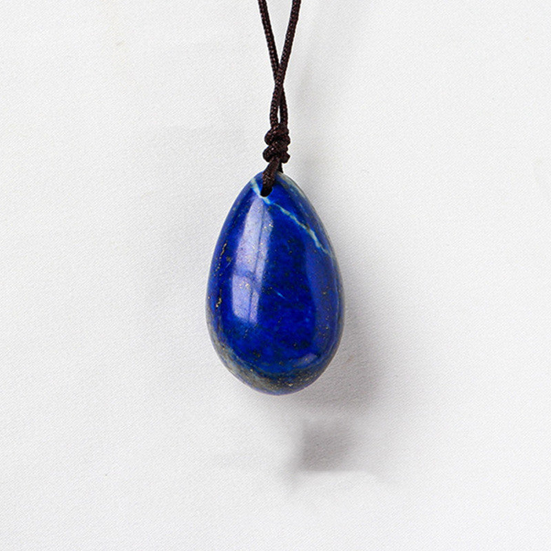 Natural Healing Crystal Polished Teardrop Pendant Necklace