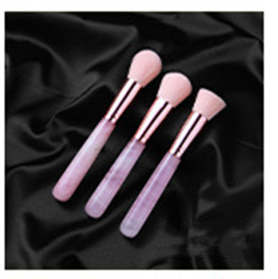 Makeup Brush With Natural Crystal Handle