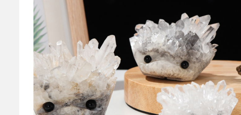 White Quartz Cluster Hedgehog
