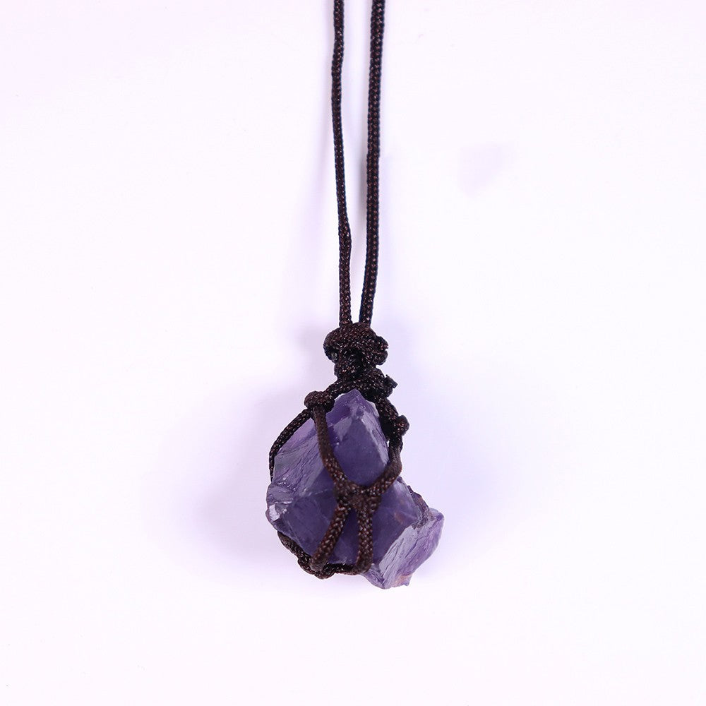 Natural Hand-woven Healing Crystal Necklace