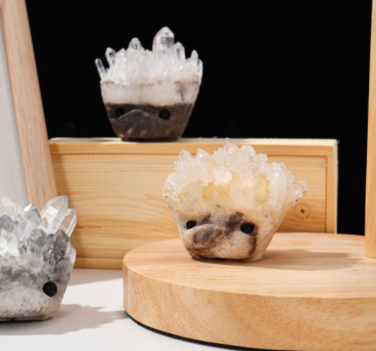White Quartz Cluster Hedgehog