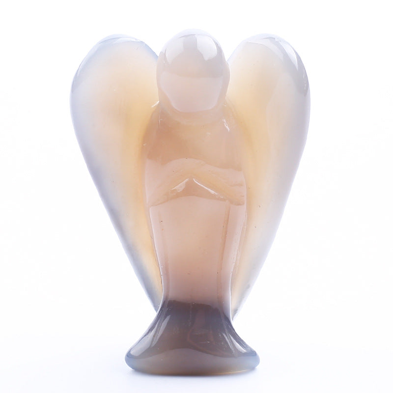 1.5 Inch Carved Crystal Angel Ornament