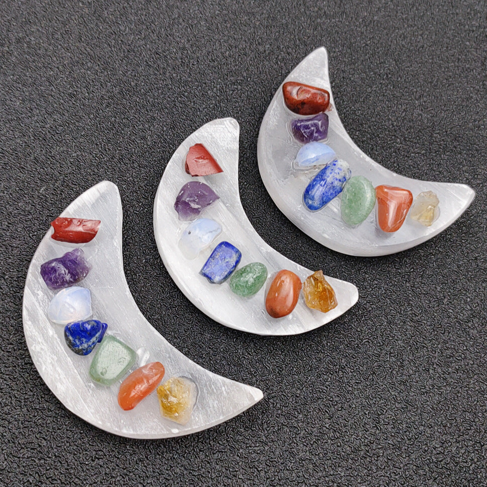 Selenite Moon Crystal Gift Set
