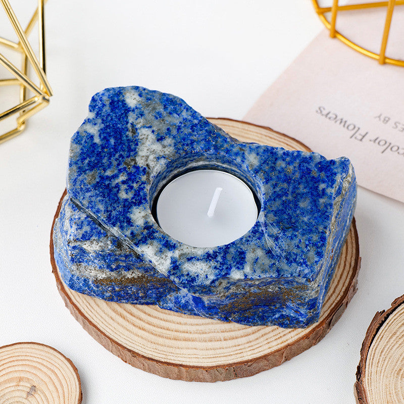 Raw Healing Crystal Candle Holder