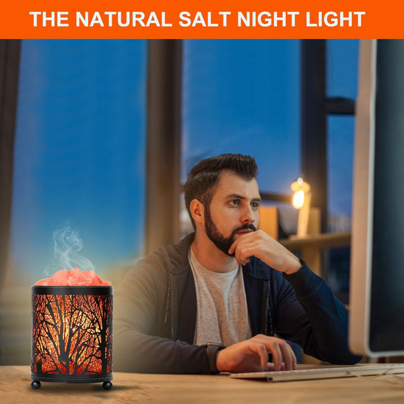 Iron Forest Natural Salt LED Lamp