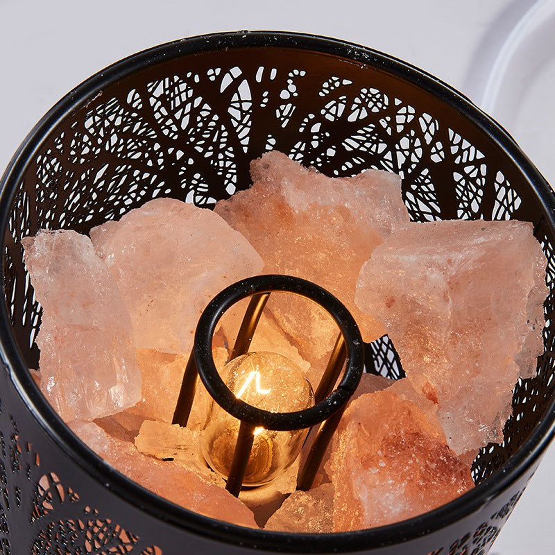 Iron Forest Natural Salt LED Lamp