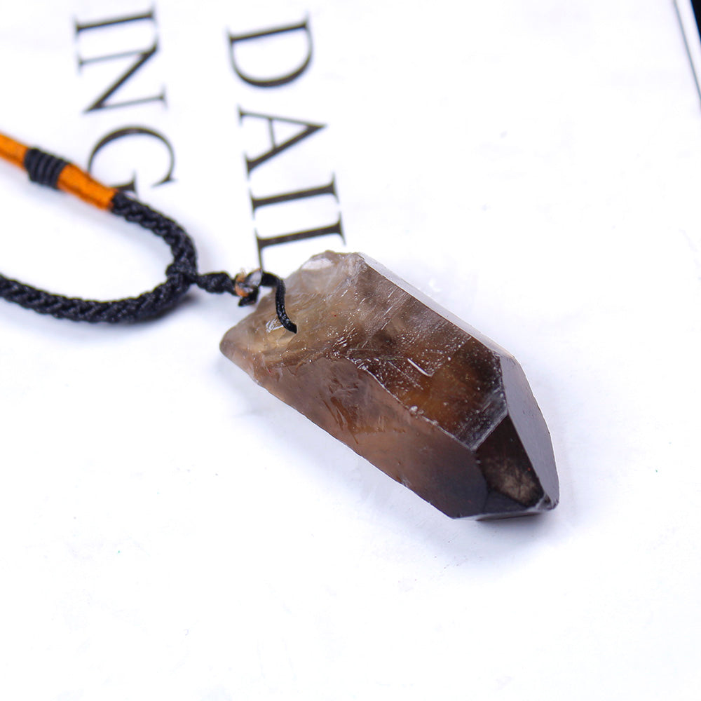 Smokey Quartz Crystal Pendant