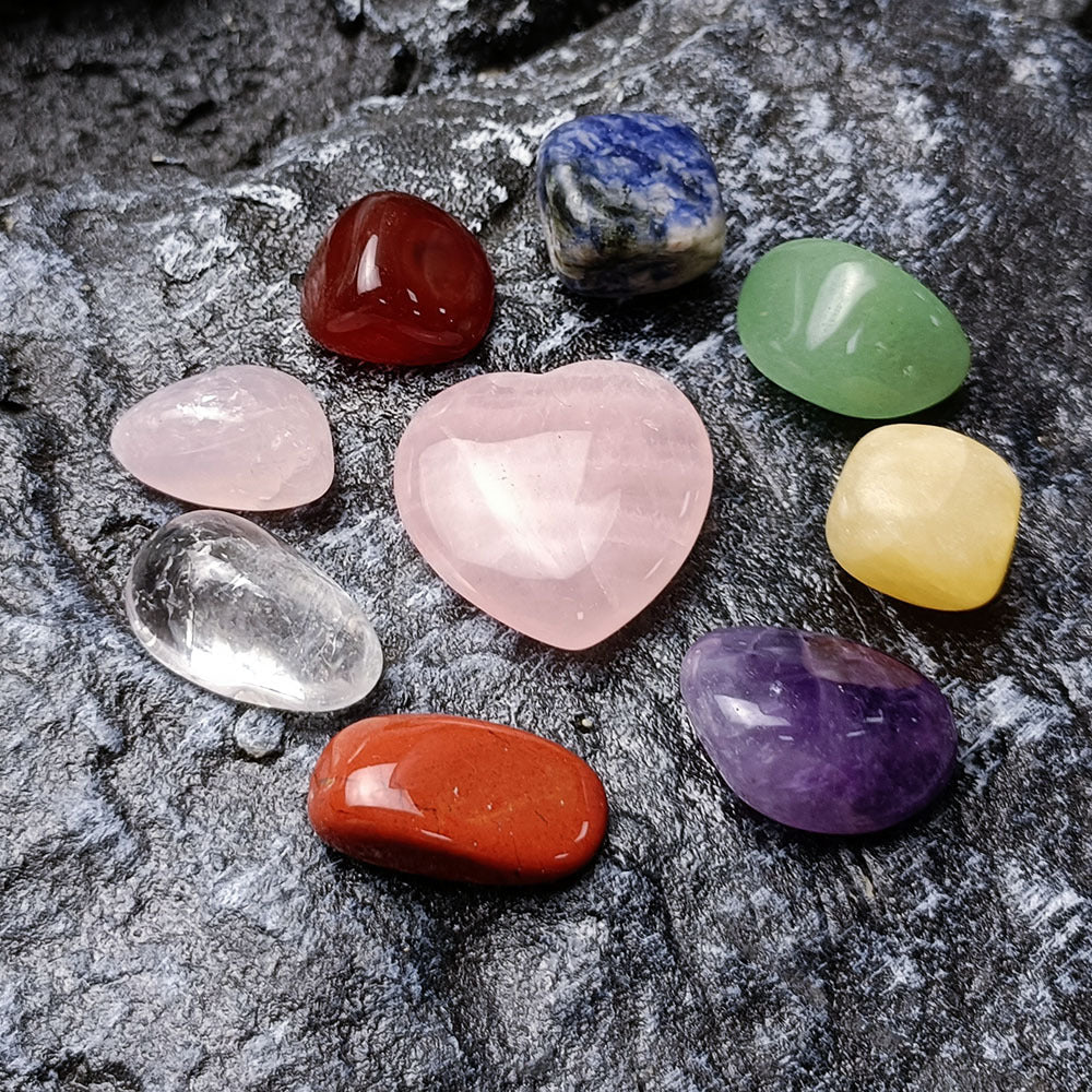 Natural Crystal Stone, Bracelet and Necklace Set