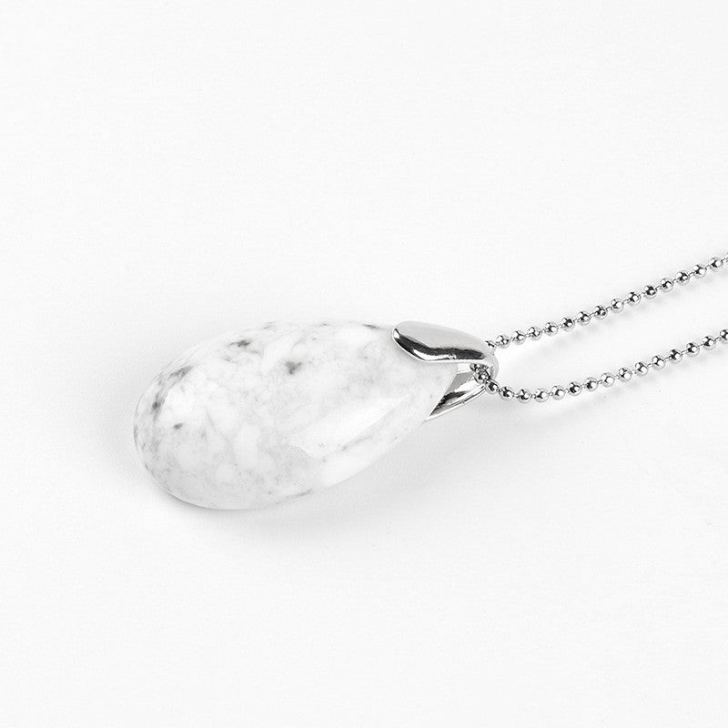 Crystal Water Drop Pendant Necklace