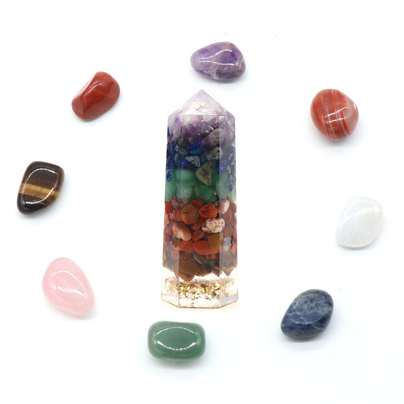 Polished Crystal and 7 Chakra Column Box Set