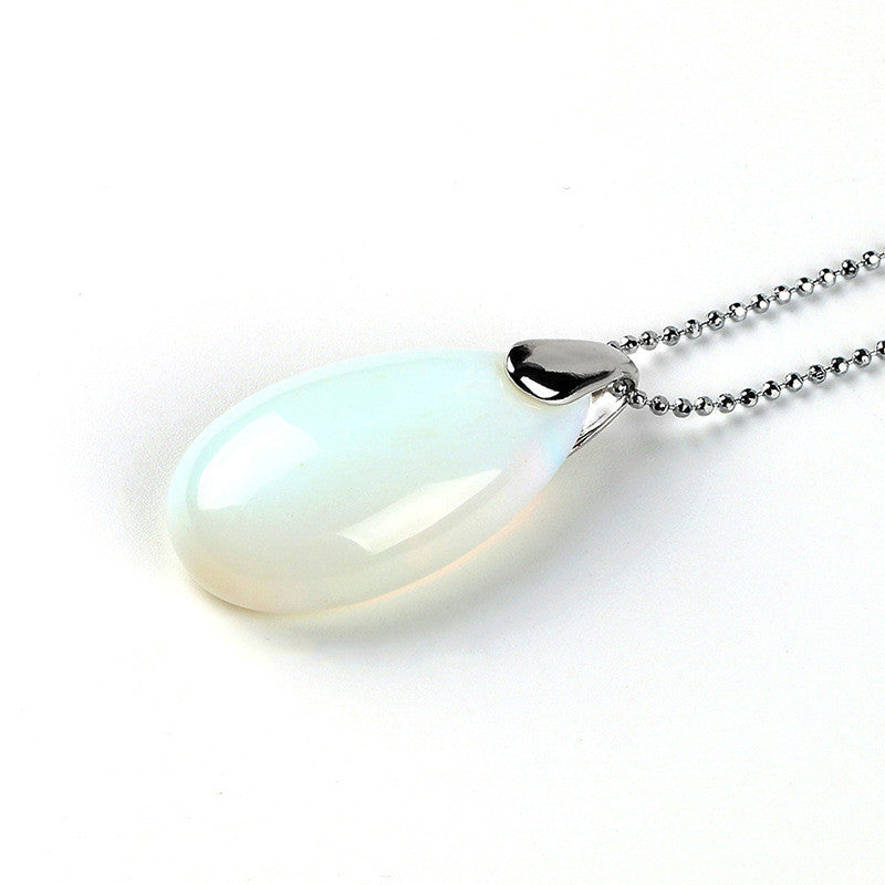 Crystal Water Drop Pendant Necklace