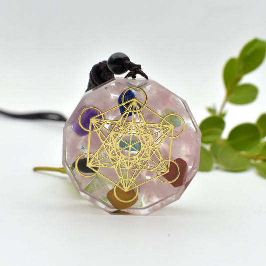 Crystal Seven Chakra Reiki Healing Necklace