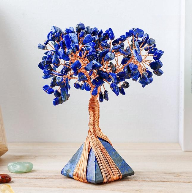 Natural Crystal Tree Of Life On Pyramid Base