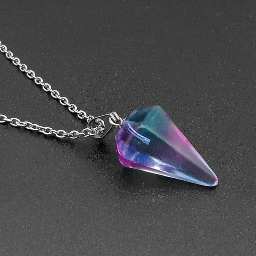 Raw Crystal Prism Pendant Necklace