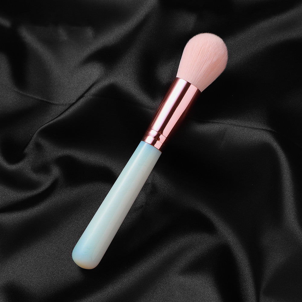 Makeup Brush With Natural Crystal Handle