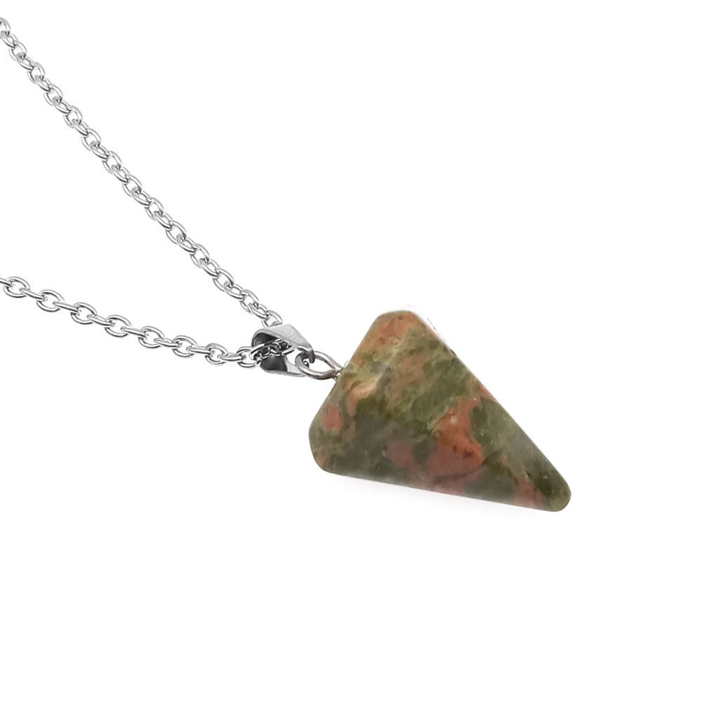 Raw Crystal Prism Pendant Necklace