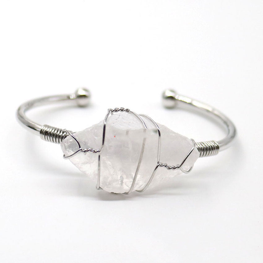 Adjustable Raw Crystal Bracelet