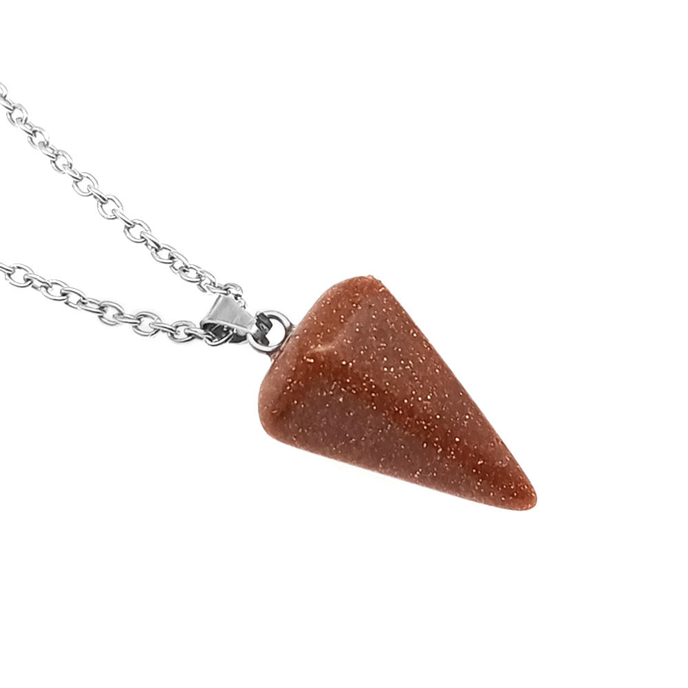 Raw Crystal Prism Pendant Necklace