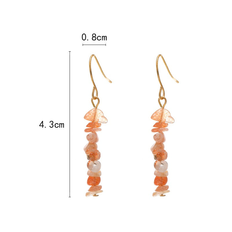 Natural Polished Crystal Earrings