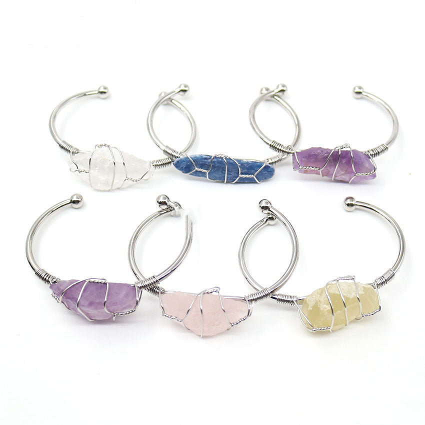 Adjustable Raw Crystal Bracelet