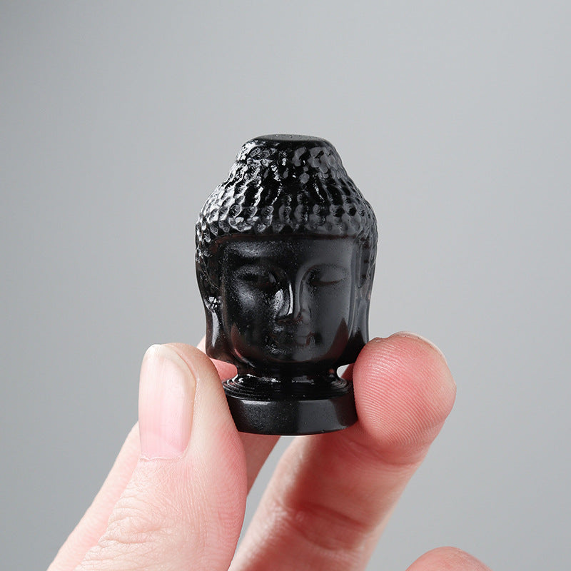 1.5 inch Mini Buddha Head Crystal Ornament