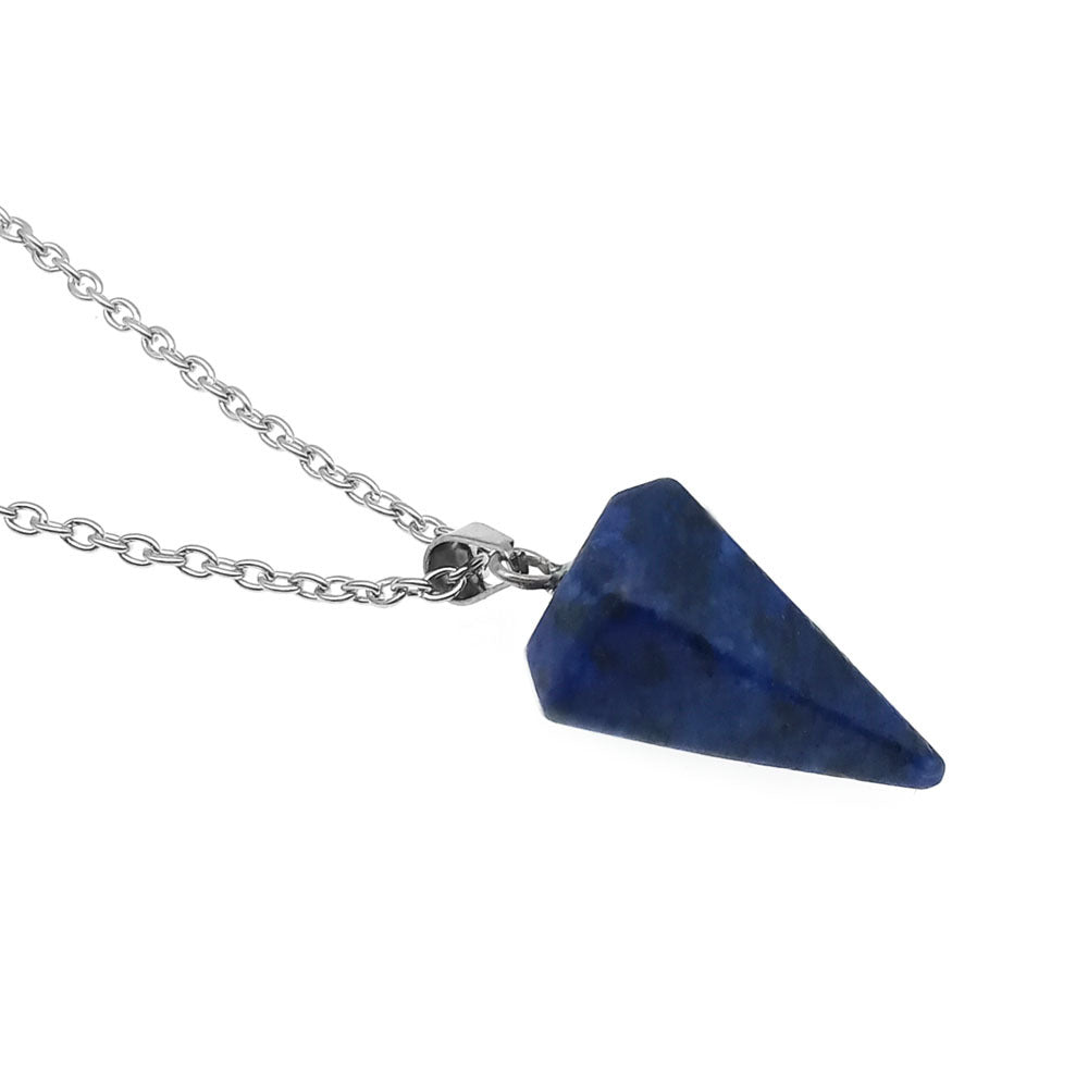 Raw Crystal Prism Pendant Necklace