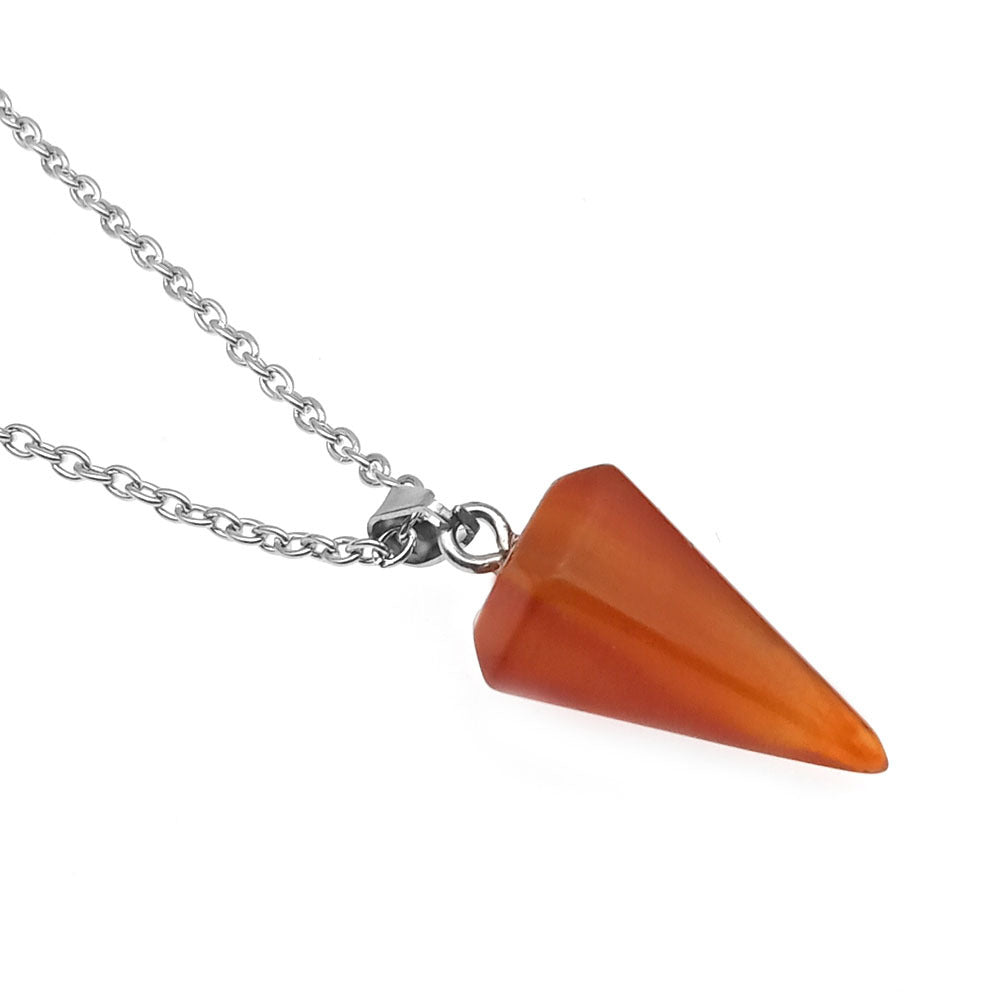 Raw Crystal Prism Pendant Necklace