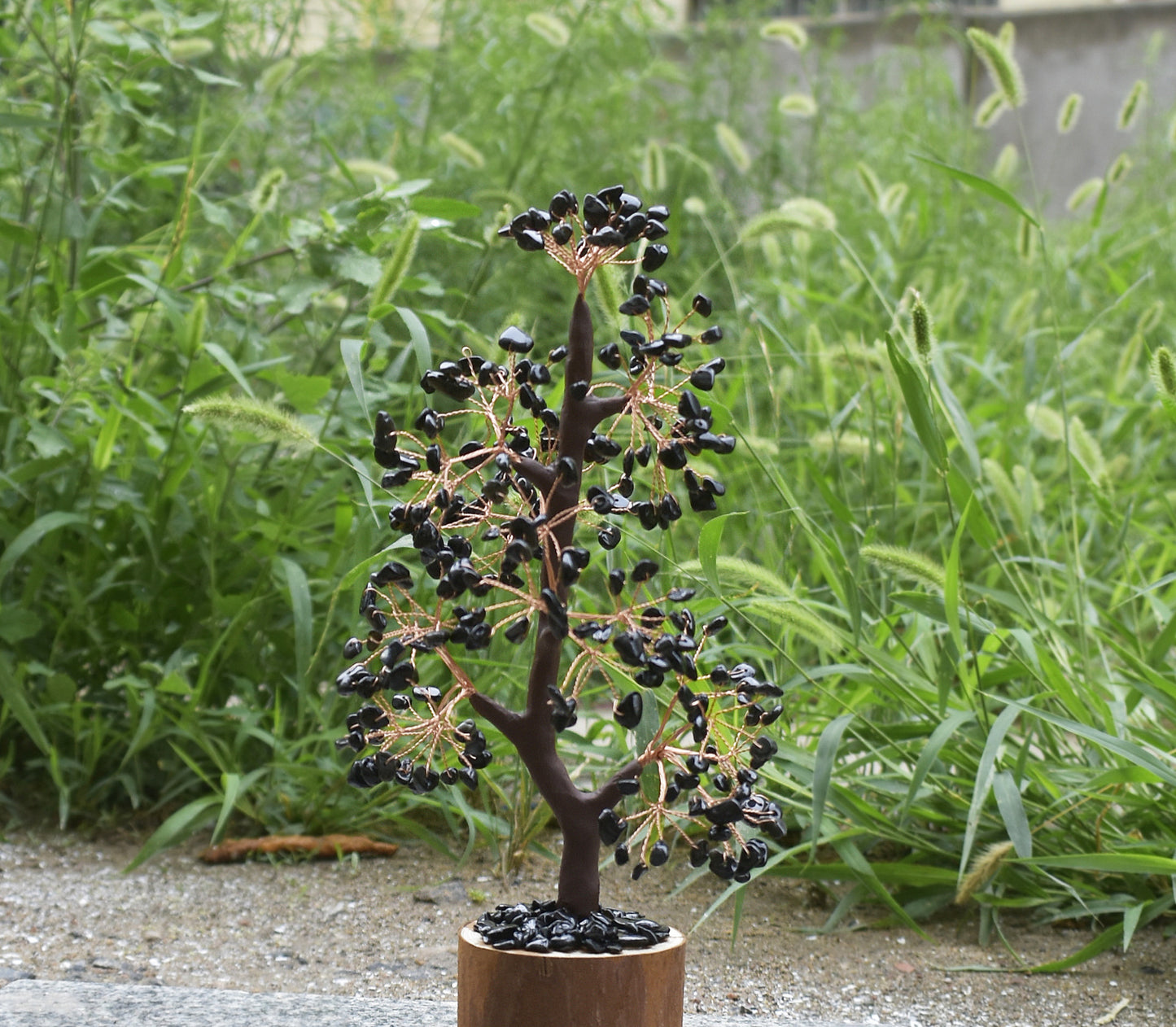 Wood Base Crystal Fortune Tree Of Life